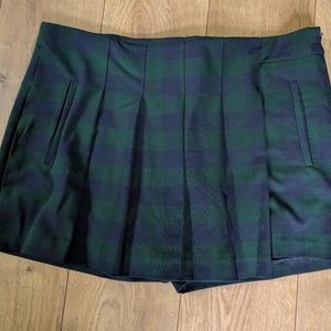 Check pattern pleated mini SKORT